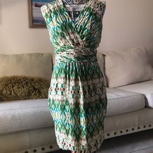 Silk Peacock colors Dress M